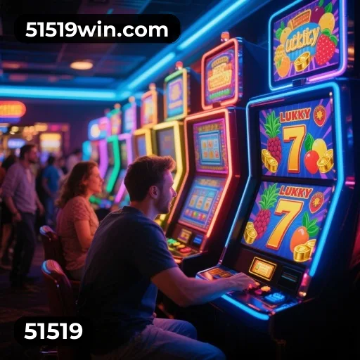 51519 App home screen with mobile slots and casino categories